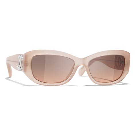 Sunglasses: Rectangle Sunglasses, acetate Coral — Fashion.